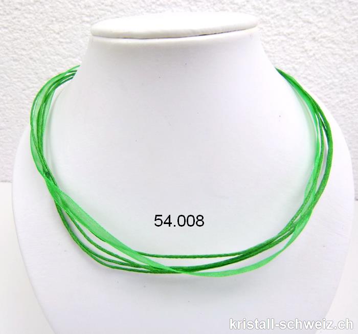 Halskette Organza Grün, einstellbar