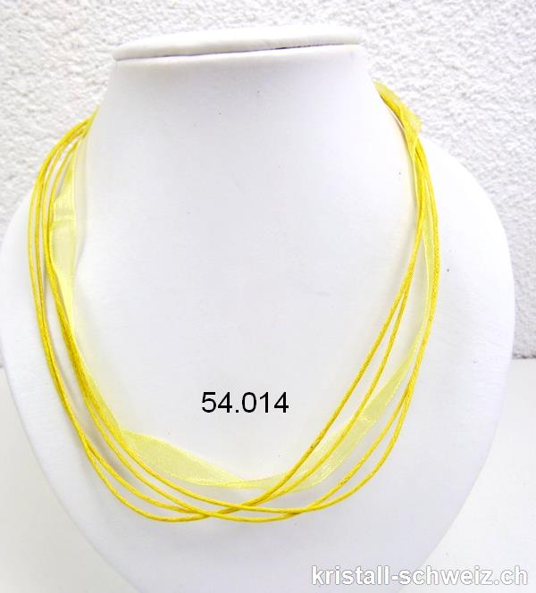 Halskette Organza Gelb, einstellbar