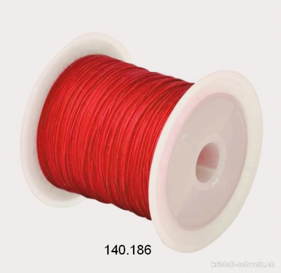 Elastfaden Opalon Rot, 1 Spule ca. 10 Meter