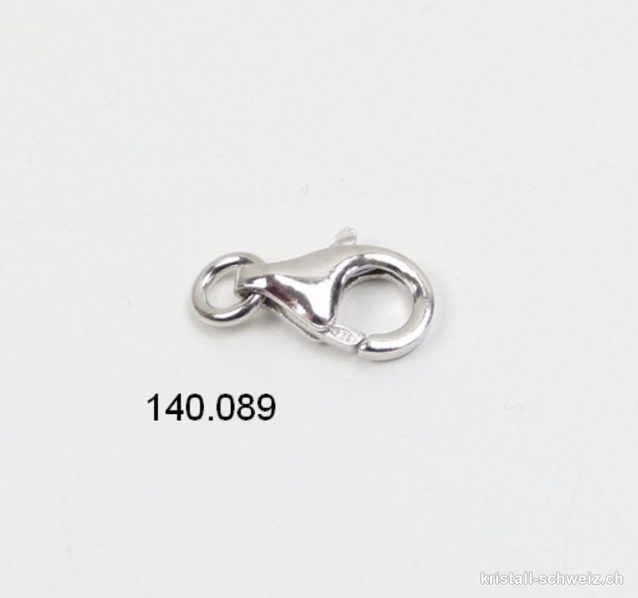 Verschluss Karabiner 10 x 6 mm / Ring offen 4,5 mm, 925 Silber. OFFRE SPECIALE
