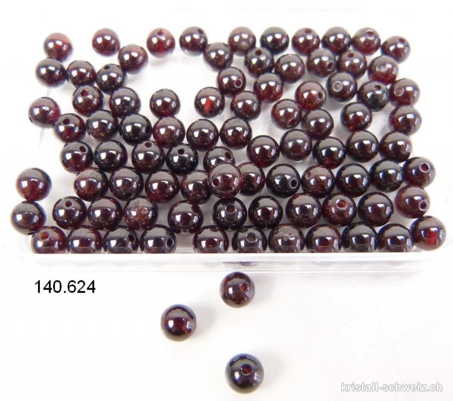 Granat Almandin dunkel, Kugel gelocht 4,5 mm