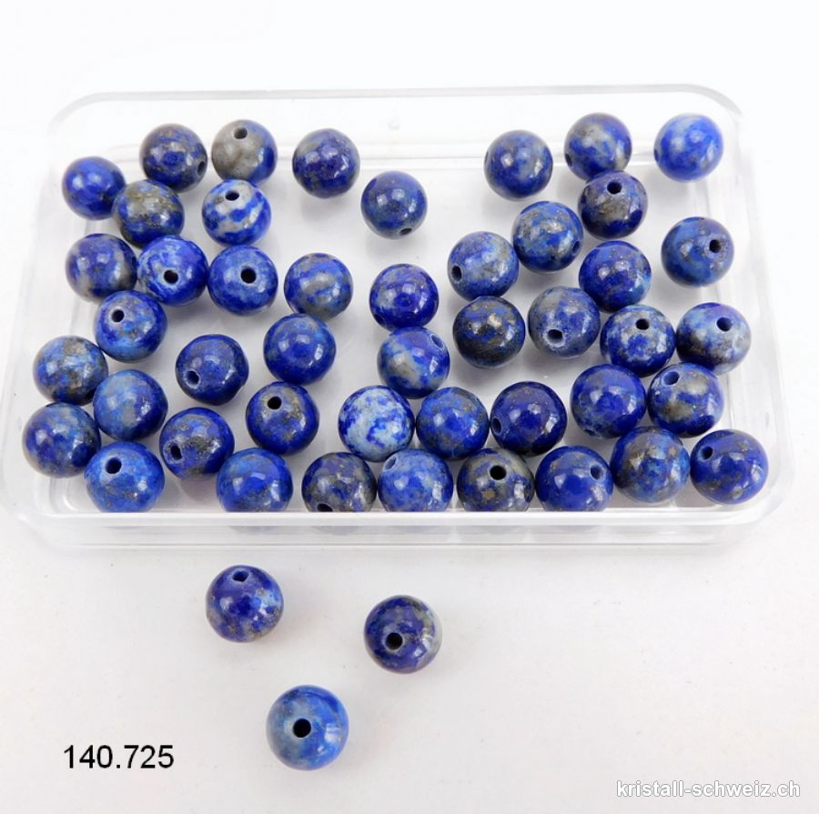 Lapislazuli AB, Kugel gelocht 6,5 - 7 mm. SONDERANGEBOT