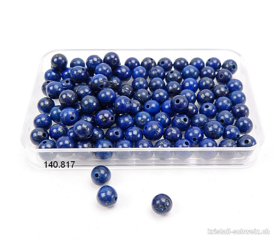 Lapislazuli, Kugel gelocht 3,5 - 4 mm