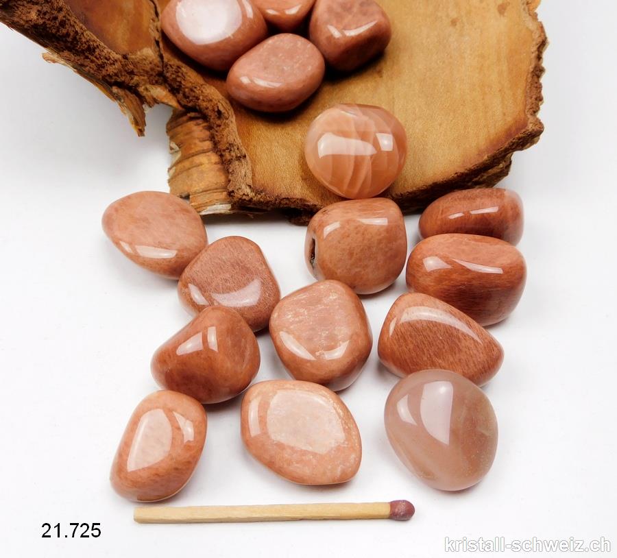 Mondstein Chocolade (ocker-orange) 1,5 - 2,5 cm. Grösse M