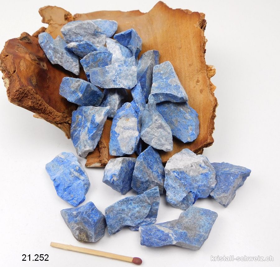 Lapislazuli roh 8 bis 10 Gramm. Grösse M