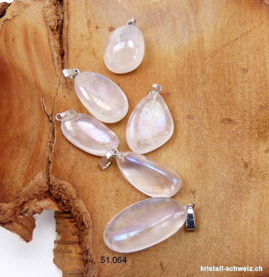 Anhänger Angel Aura Trommelstein mit Metallöse 2,2-2,8 cm. B-Qual. Sonderangebot