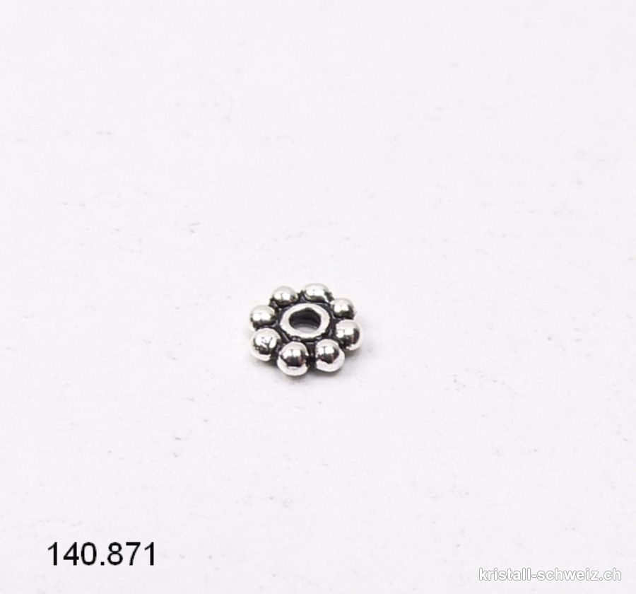 Ethno Blume 5 mm, Zwischenteil 925er Silber