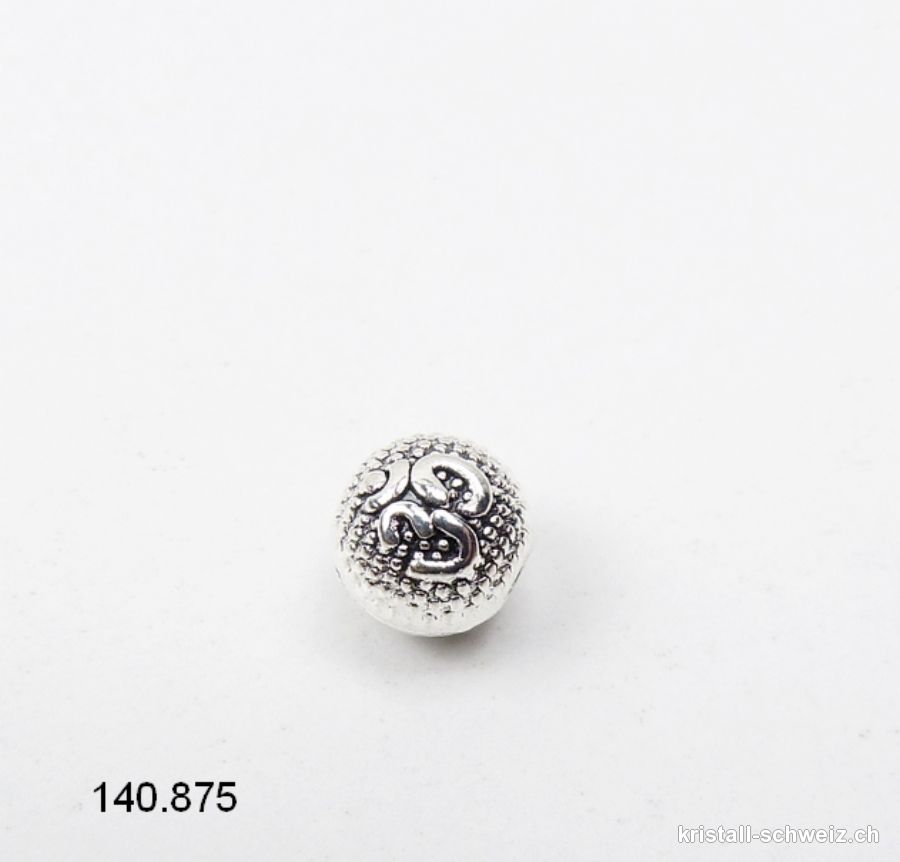 Zwischenteil OM aus Silbermetall 8 x 7 mm. Leicht oval-Kugel. SONDERANGEBOT