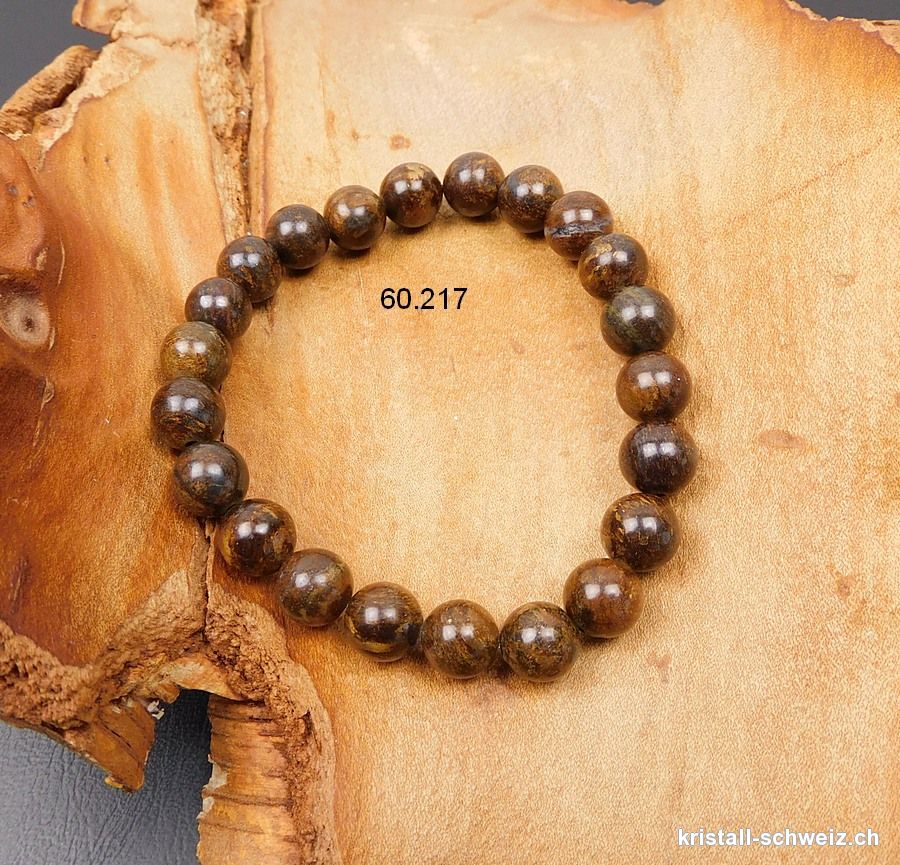 Armband Bronzit 8 - 8,5 mm, elastisch 18 cm