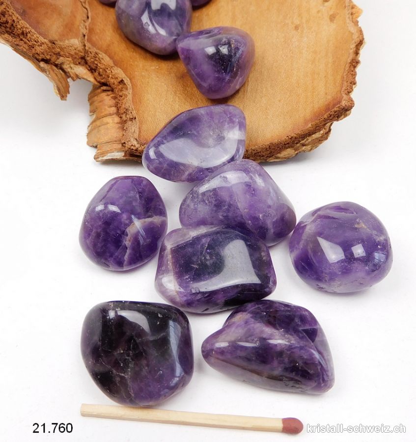 Amethyst 2 - 3,5 cm/13 bis 18 Gramm. Größe ML