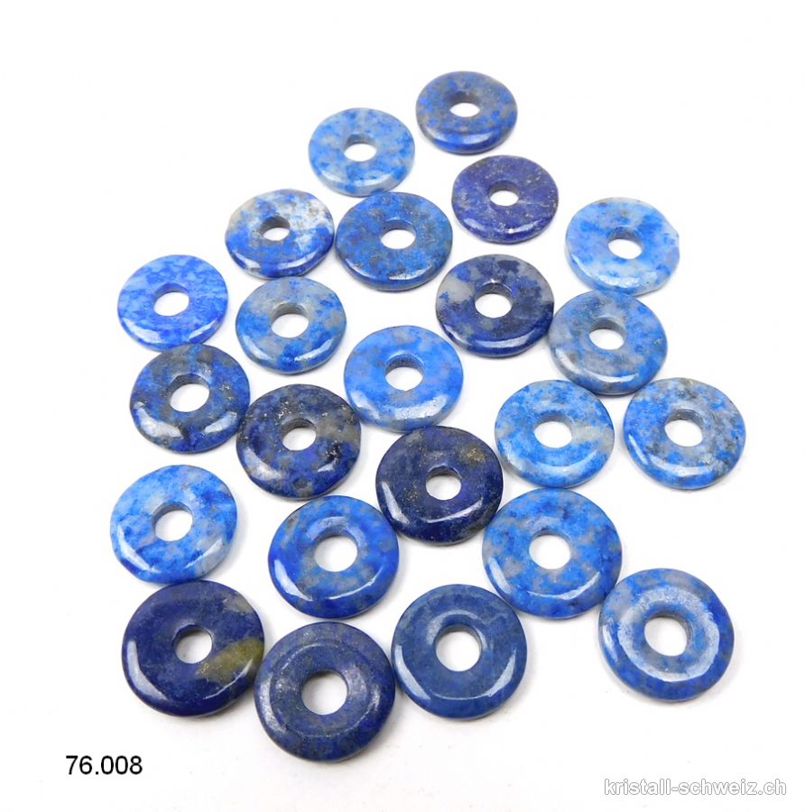 Lapislazuli Donut 1,2 cm, Kristall-Begleiter. AB Qual. SONDERANGEBOT