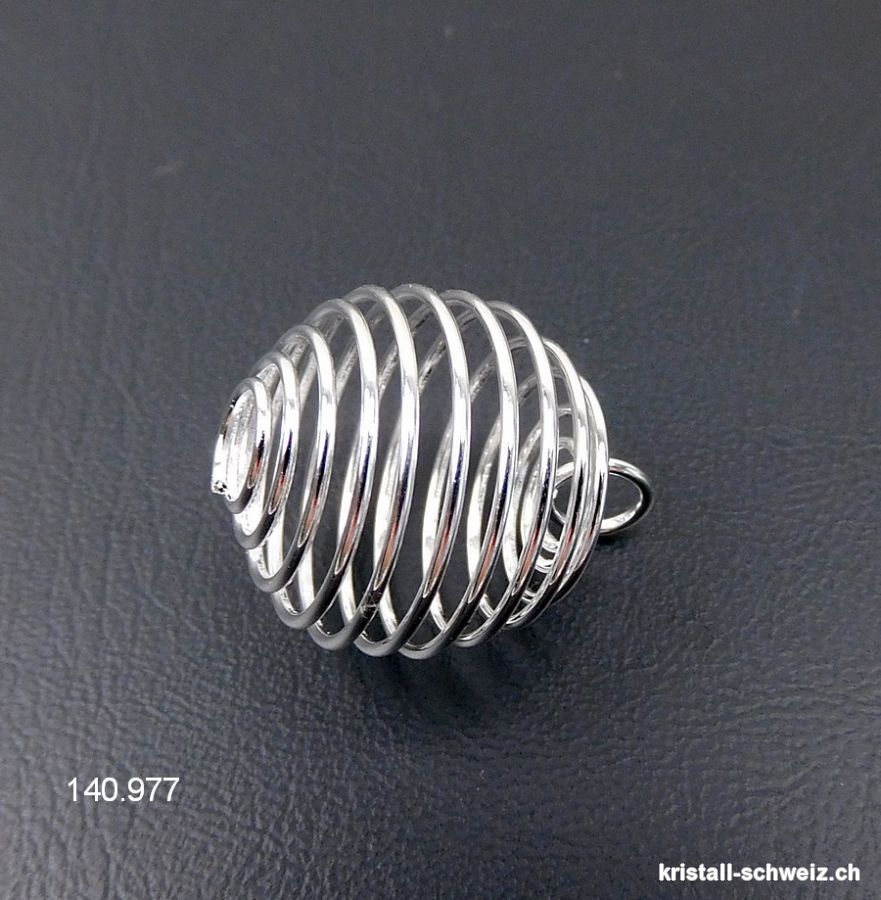 1 Spiral aus Metall für Stein 2 bis 3 cm. Grösse M