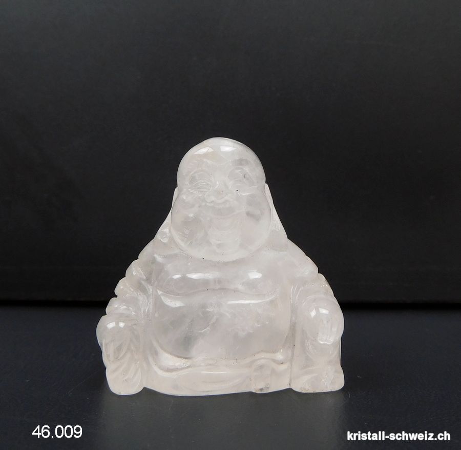 Buddha Bergkristall weiss 3,5 bis 4 cm