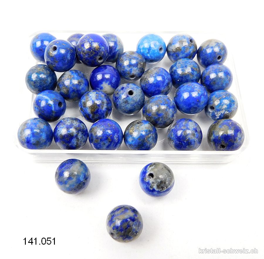 Lapislazuli AB, Kugel gelocht 8 - 8,5 mm. SONDERANGEBOT