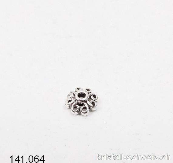 Blumekappe 5 mm, Zwischenteil 925er Silber