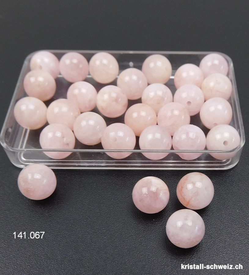 Morganit pfirsich-rosa - Beryll, Kugel gelocht 8,5 mm. Sonderangebot