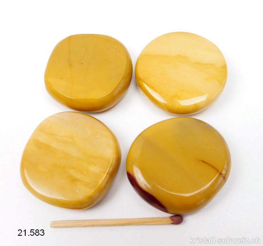 Mookait Senf-Gelb 3,8 - 4 cm. Größe L