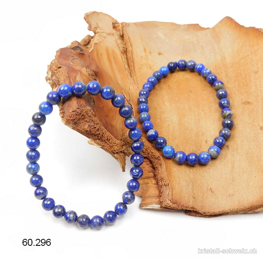 Armband Lapislazuli 6 - 7 mm / 17,5 - 18 cm