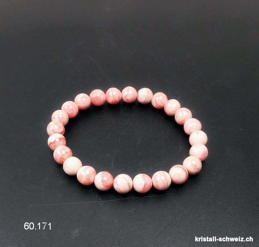 Armband Rhodochrosit 5,5-6 mm, elastisch 17,5 - 18 cm