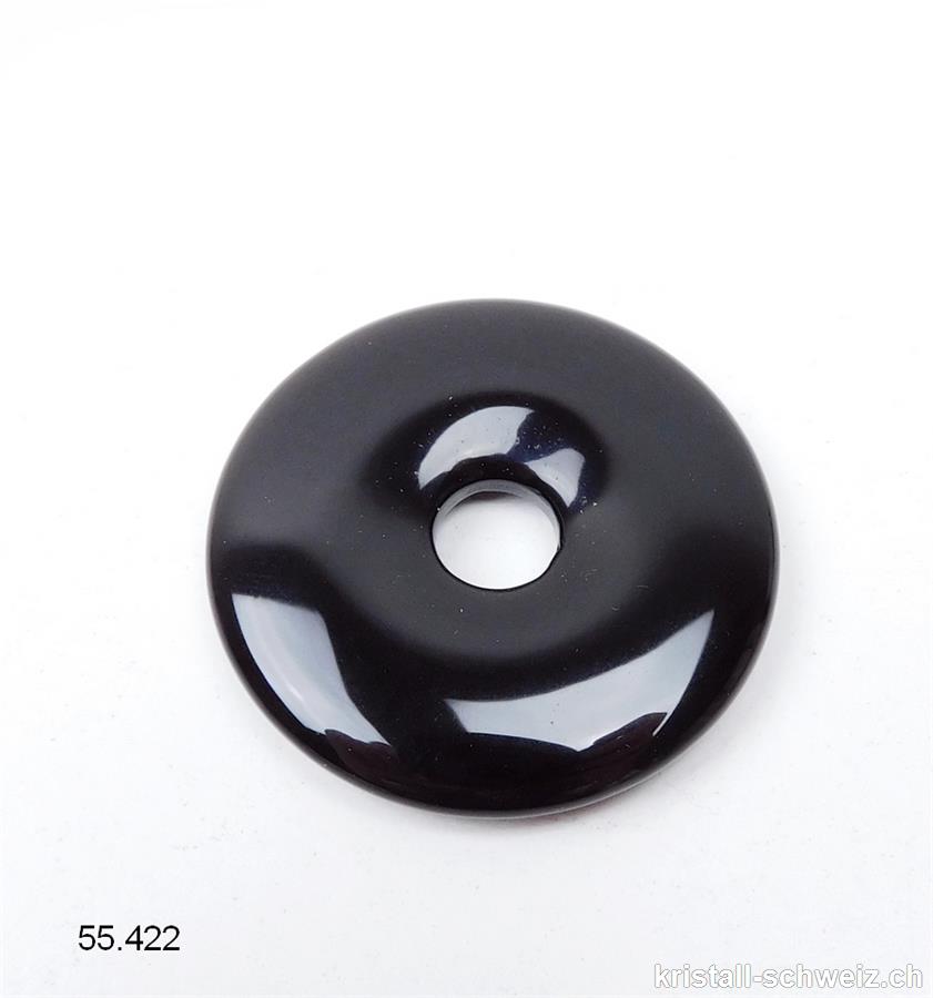 Obsidian schwarz Donut 4 cm. A-Qualität