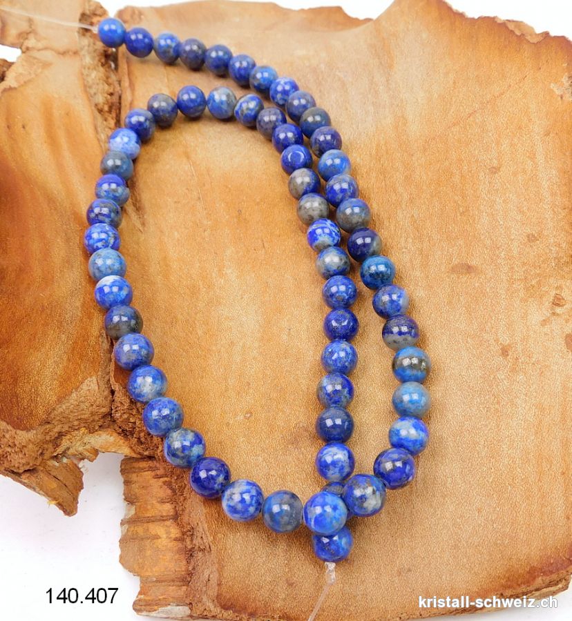 Strang Lapislazuli 6,5 mm / 39,5 cm, ca. 60 Kugeln. Sonderangebot