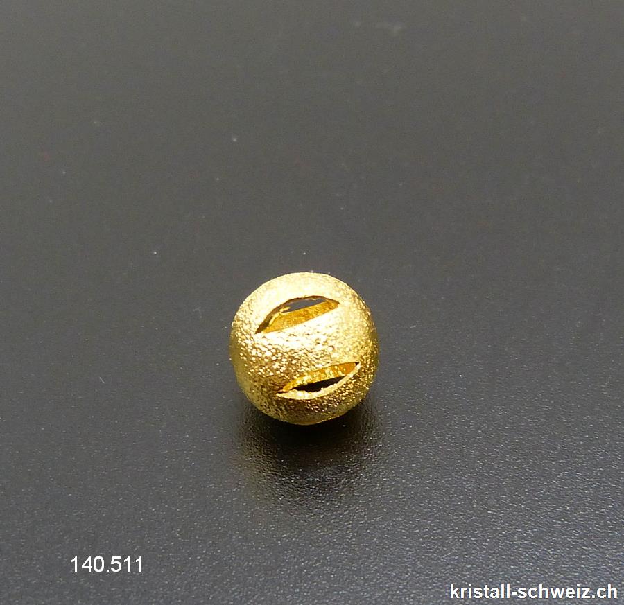 Zwischenteil Perle aus Metall vergoldet 10 mm