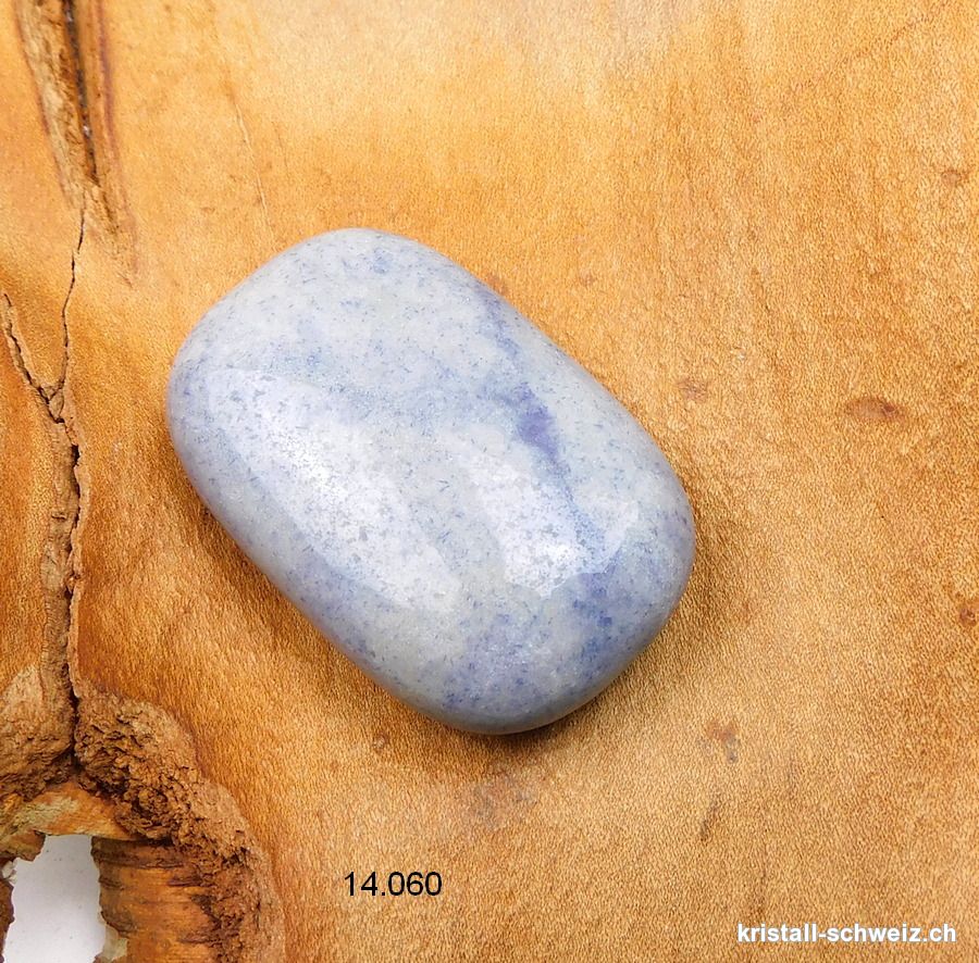 Quarz blau, Antistress rechteckig 4,5 x 3 cm