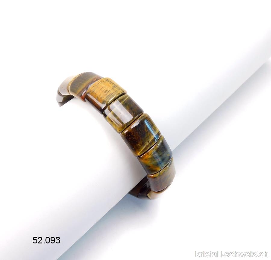 Armband Falkenauge - Tigerauge 1 x 1,5 cm, elastisch 19 cm