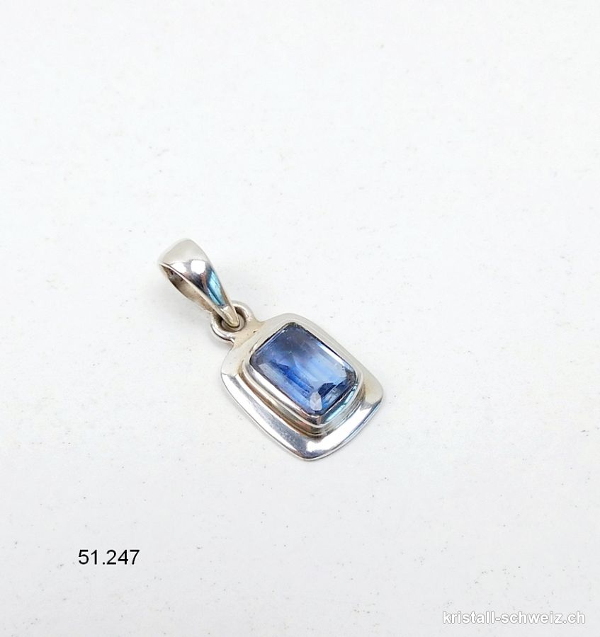 Anhänger Kyanit blau 1,5 cm aus 925 Silber