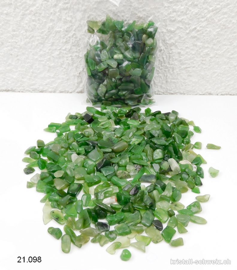 100 Gramm Nephrit Jade, Granulat 5 - 10 mm