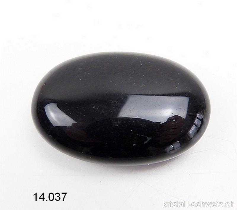 Obsidian schwarz Antistress Linsenstein 4,5 x 3 cm