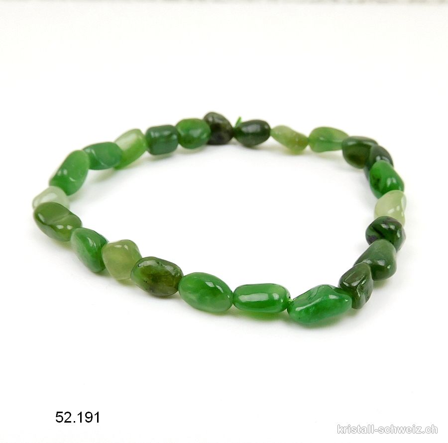 Armband Kanada Jade 6 - 8 mm / 19 - 19,5 cm. Grösse M-L