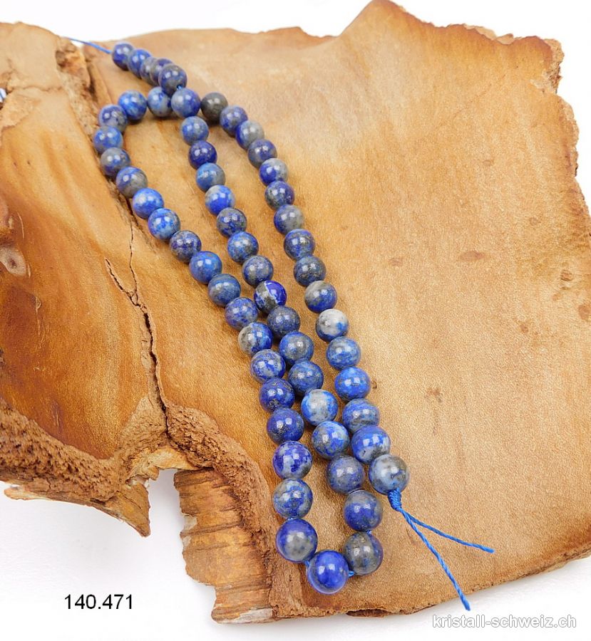 Strang Lapislazuli 6,5 mm / 39 cm, ca. 62 Kugeln. Sonderangebot