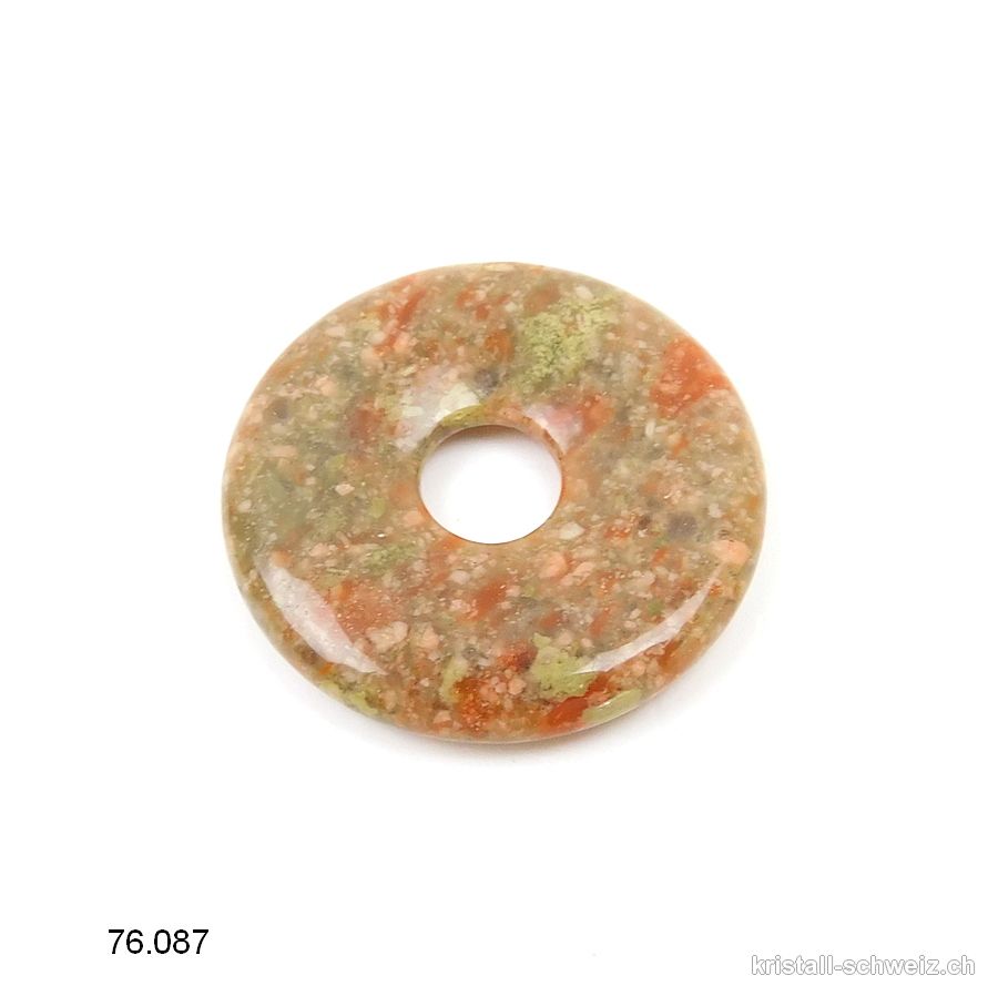 Epidot - Unakit - Granit, Donut 3 cm