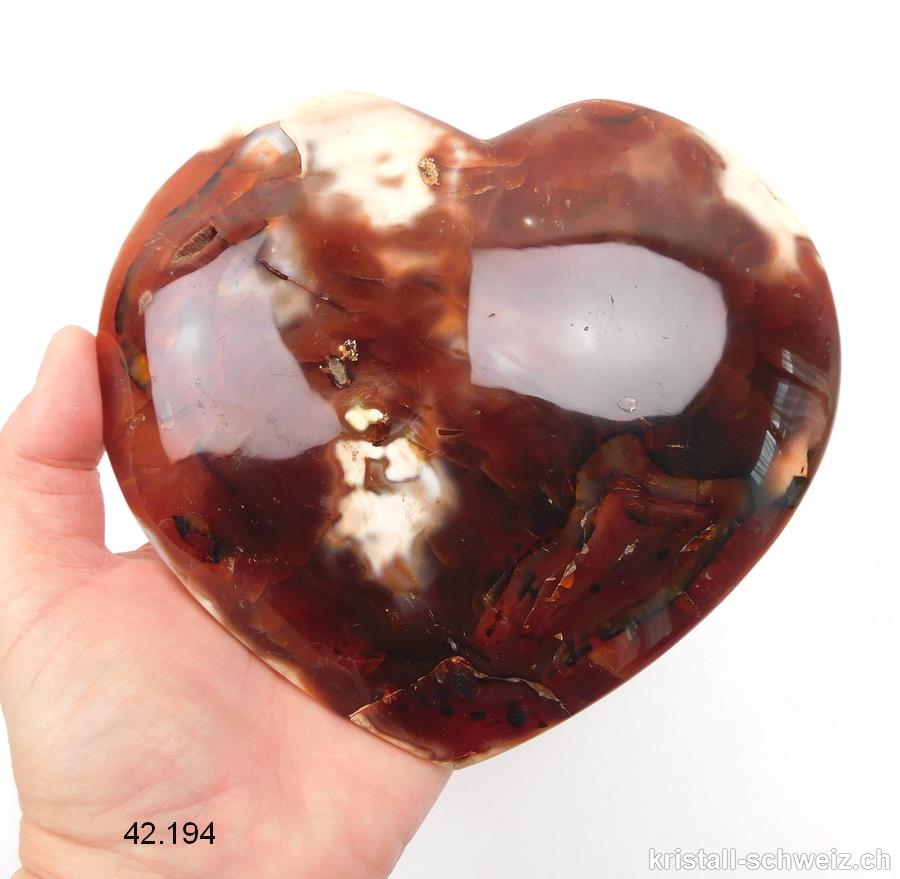 Herz Karneol natur XXL. Einzelstück 1'170 Gramm