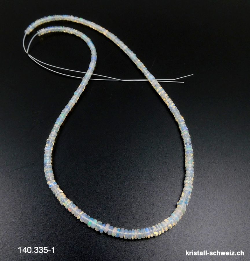 Strang Opal aus Äthiopien, Linsen 3 bis 4 mm / ca. 40-41cm. Unikat