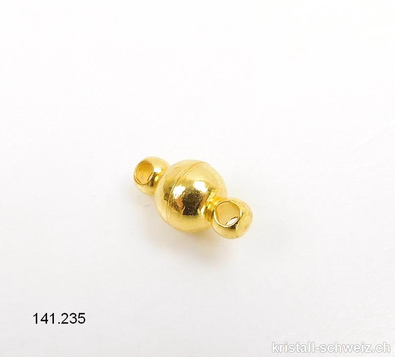 Magnetverschluss aus Metall vergoldet 6 mm x lang. 12 mm