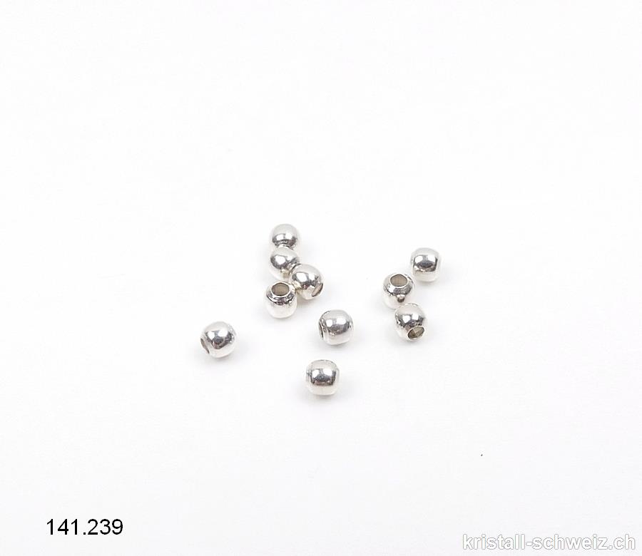 10 Stk - Perlen oder Questschösen 2,2 mm aus 925 Silber