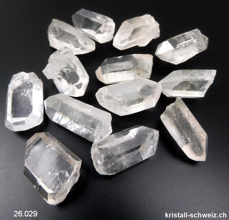 Bergkristall rohe Spitze 4 bis 5 cm / 22 - 25 Gramm