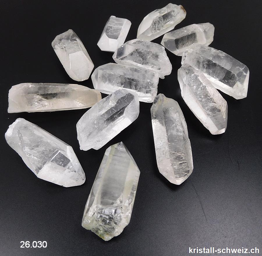 Bergkristall rohe Spitze 4,5 bis 5,5 cm / 26 - 30 Gramm