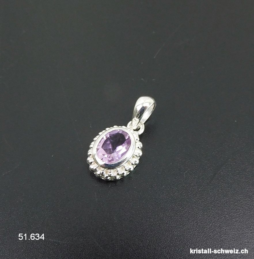 Anhänger Amethyst facettiert aus 925 Silber