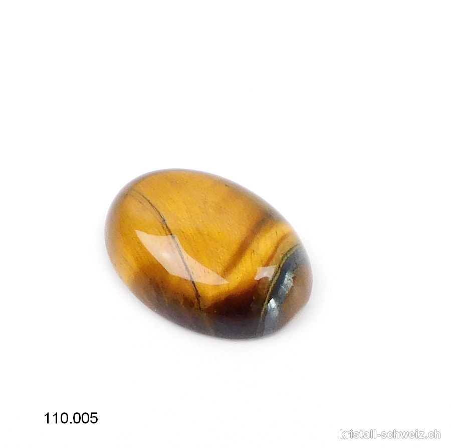 Tigerauge Cabochon 17,5 - 18 x 12,5 - 13 mm, ungebohrt