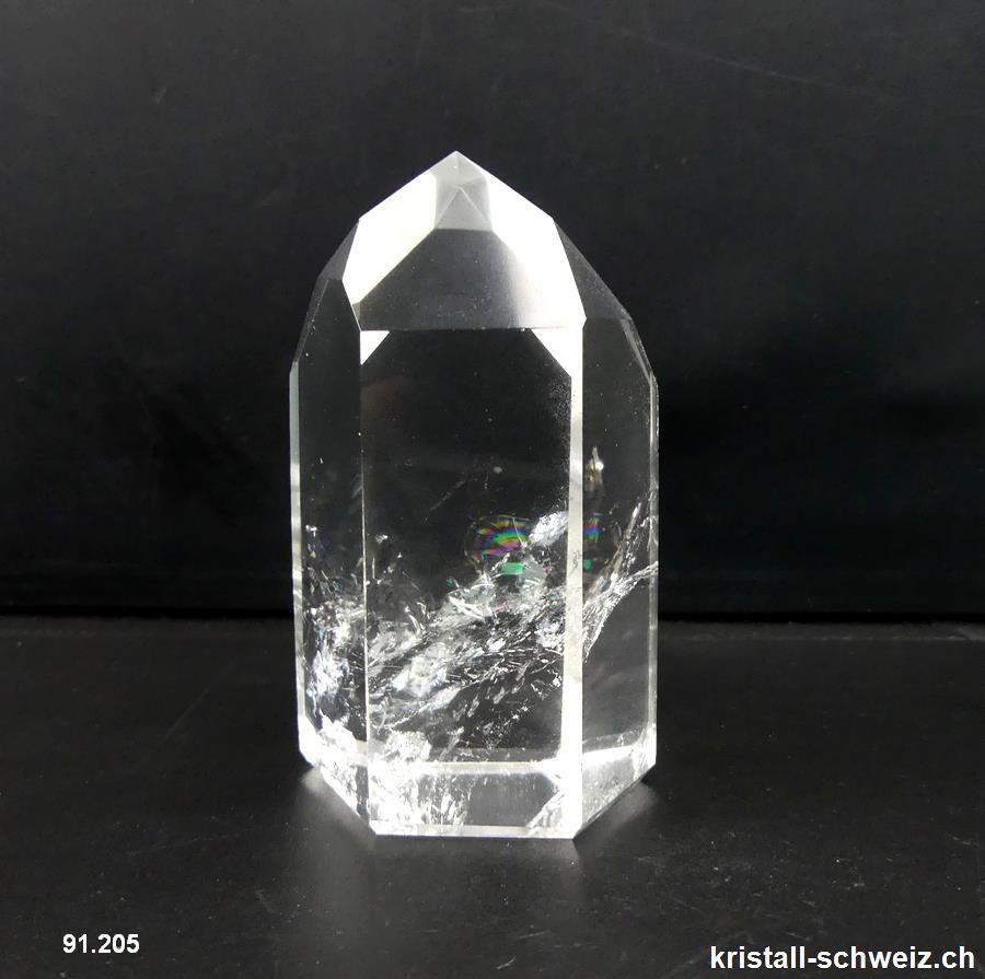 Bergkristall  A, polierte Spitze 7,7 cm. Unikat 206 Gramm