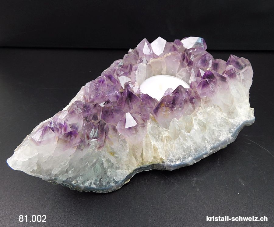 Windlicht Amethyst Brazil. Unikat 869 Gramm