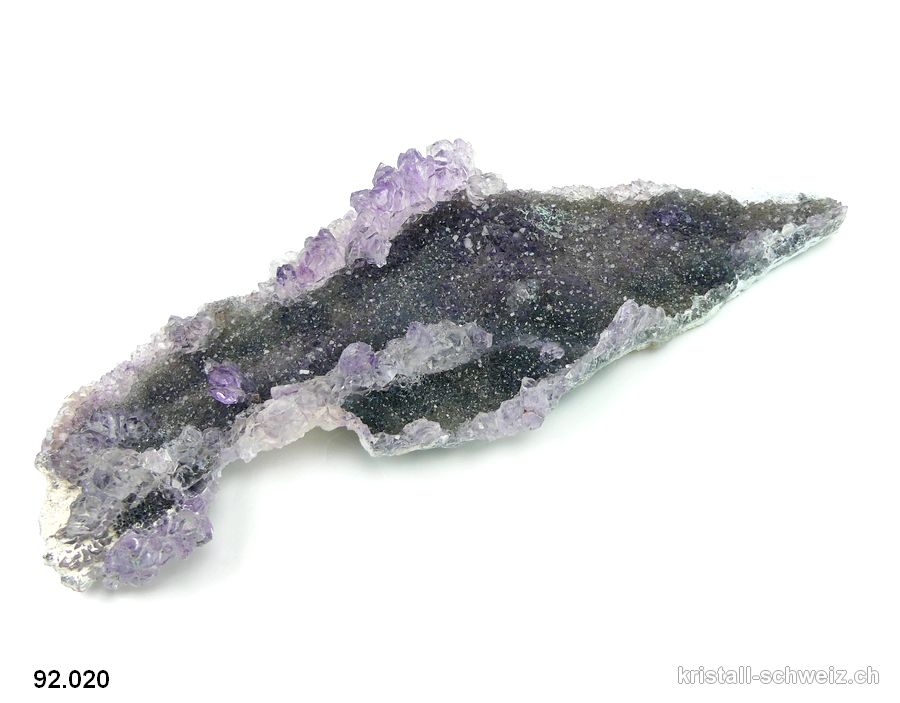 Amethyst - Prasiolith Kristallin aus Brasilien 18 cm. Einzelstück 123 Gramm