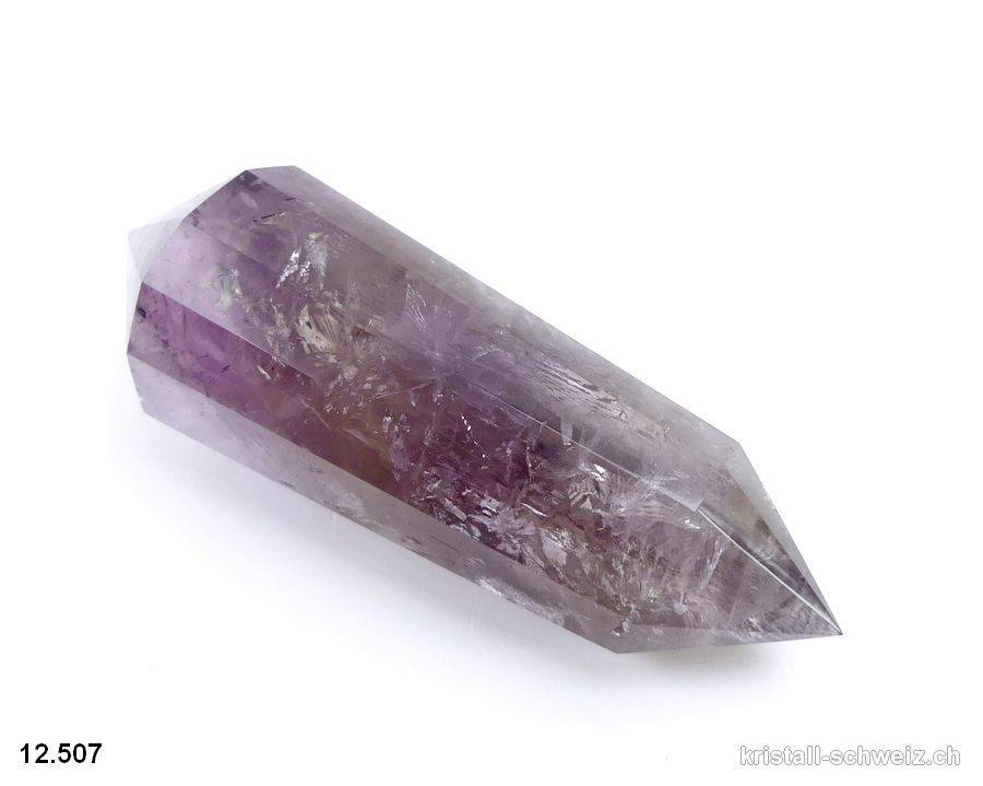 Vogel Amethyst Doppelender 12 Facetten, 10 x 3,5 cm. Einzelstück