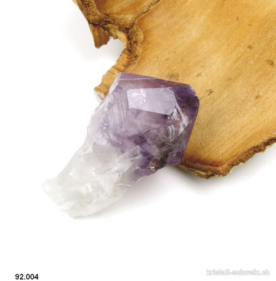 Amethyst mit Goethit Rohspitze aus Brasilien 7,2 cm. Unikat