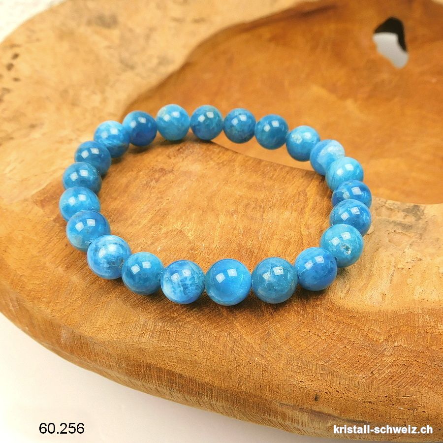 Armband Apatit blau 8 - 8,5 mm / 18,5 cm. Grösse M