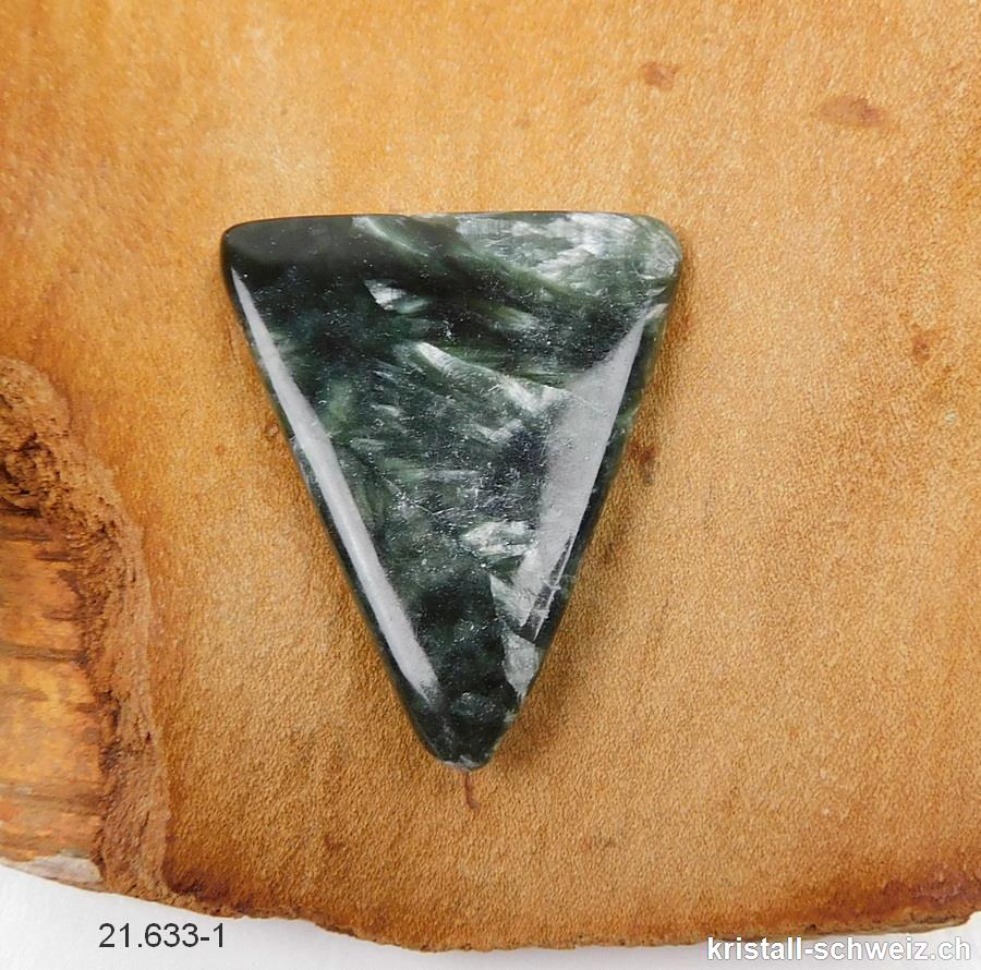 Seraphinit aus Siberien, Kantenstein 4 x 3,4 x D. 0,55 cm. Einzelstück
