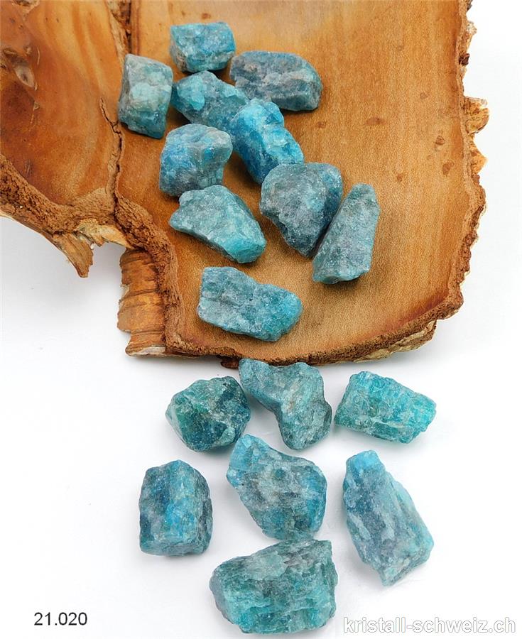 Apatit blau roh aus Madagaskar 5 bis 7 Gramm